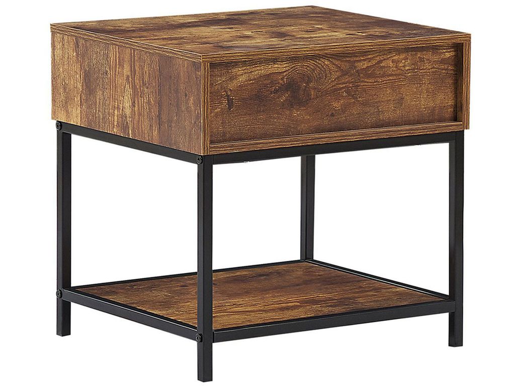 BELIANI Beistelltisch Braun MDF Platte 45 x 40 x 45 cm Modern Vielseitig Multifunktional Wohnzimmer
