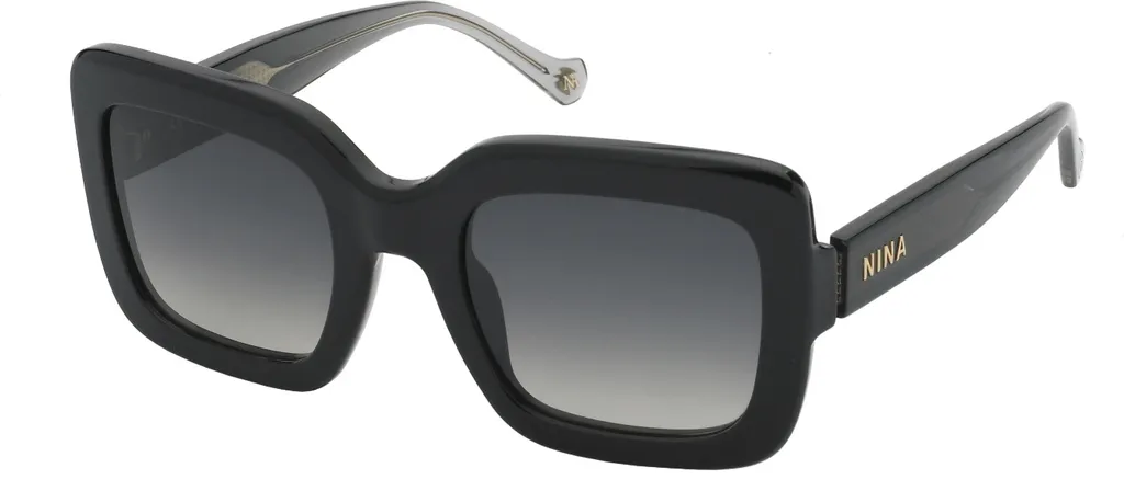 Nina Ricci SNR322 0700 Lunettes de Soleil Femme Nero Lucido 53/23/140