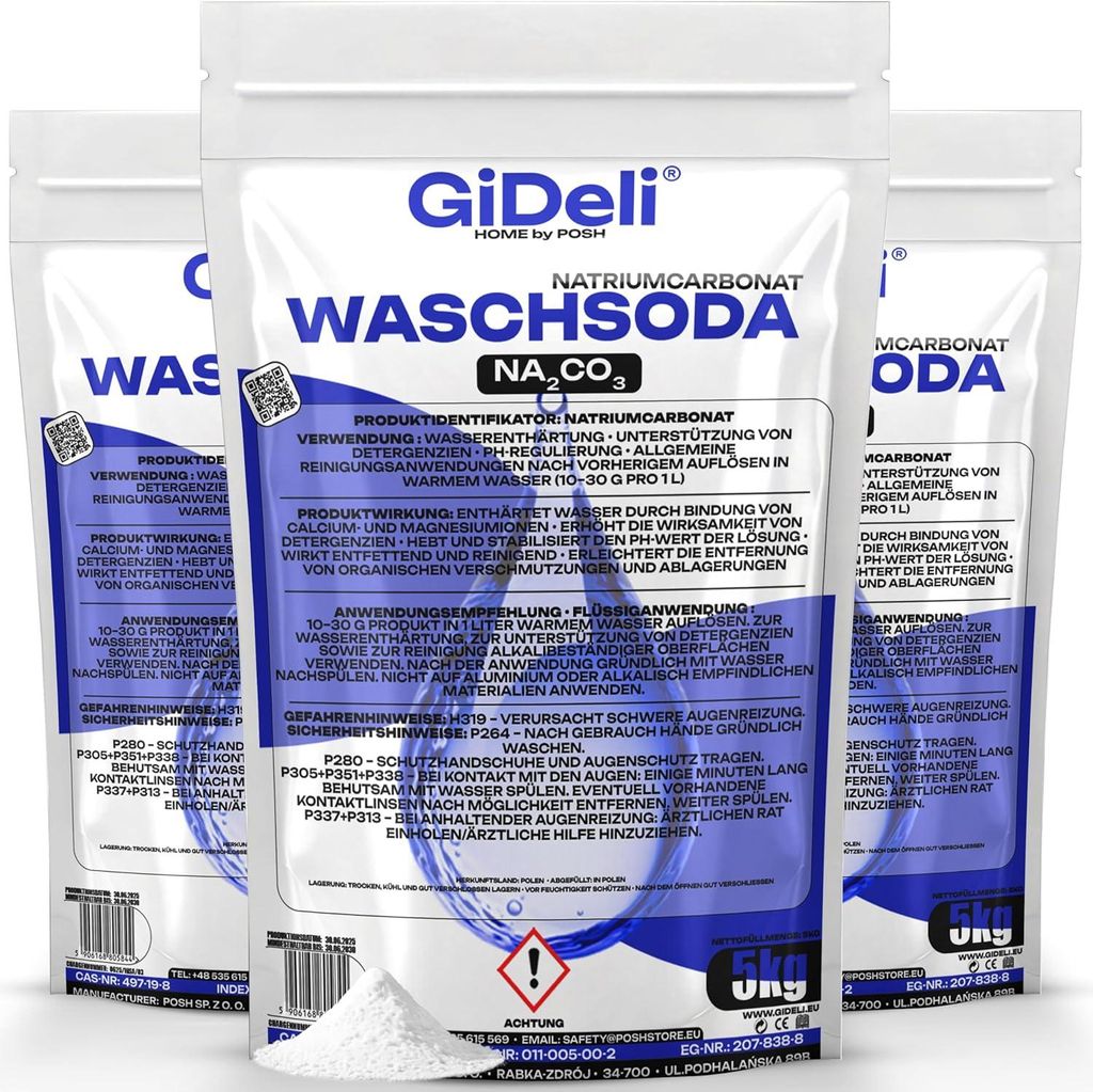 Waschsoda 15kg Natriumcarbonat Na2CO3 Kalziniert Produktbild 
