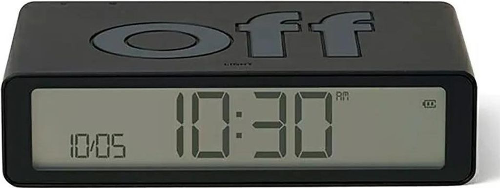 LEXON Flip Classic, Cyfrowy budzik, Prostokąt, Czarny, LCD, Zdjęcie produktu 