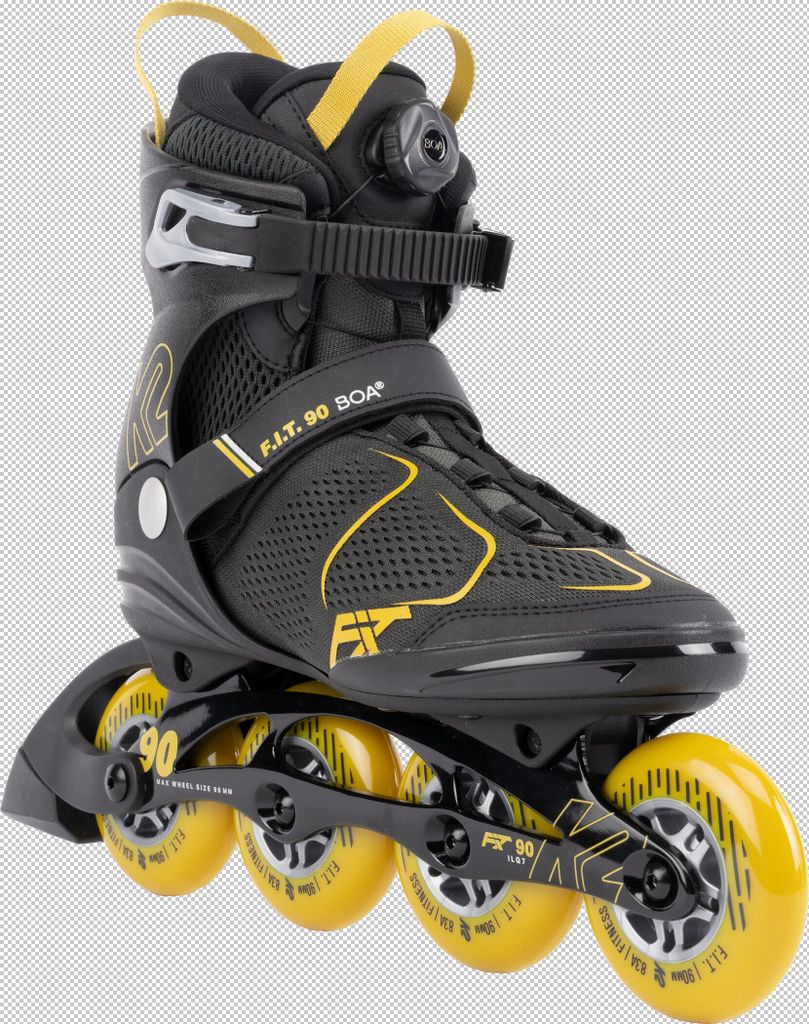 K2 Skates F.I.T. 90 BOA Inline Skates Herren grau - mustard Größe EU: 43.5