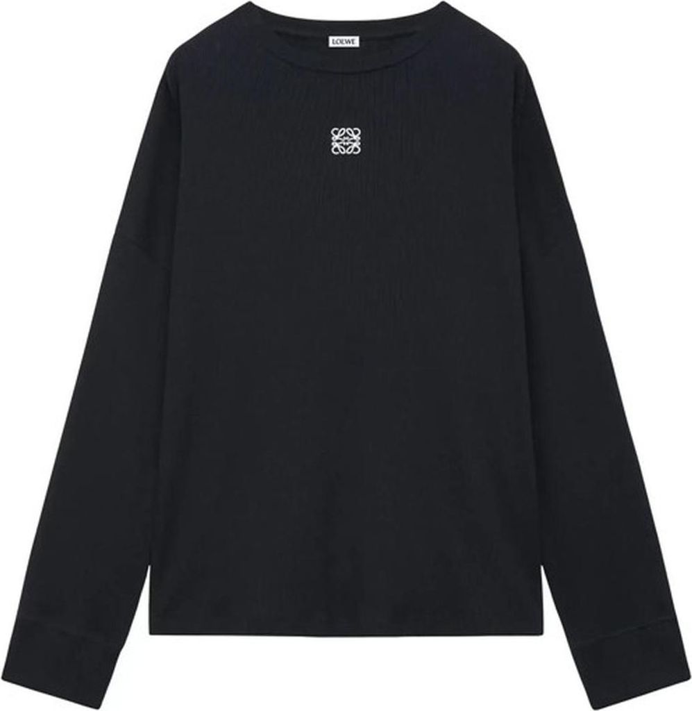 Loewe Oversize Langarm T Shirt Uni schwarz