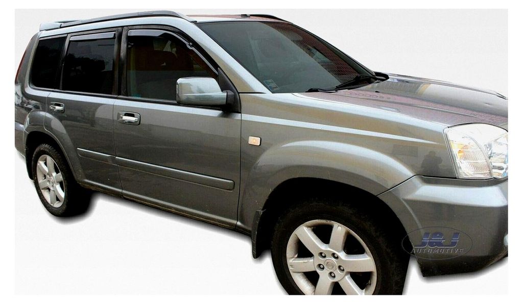 Windabweiser für X-Trail T30 2001-2007, Heko Regenabweiser, getönt, 4-teilig, vorne und hinten, aerodynamisch