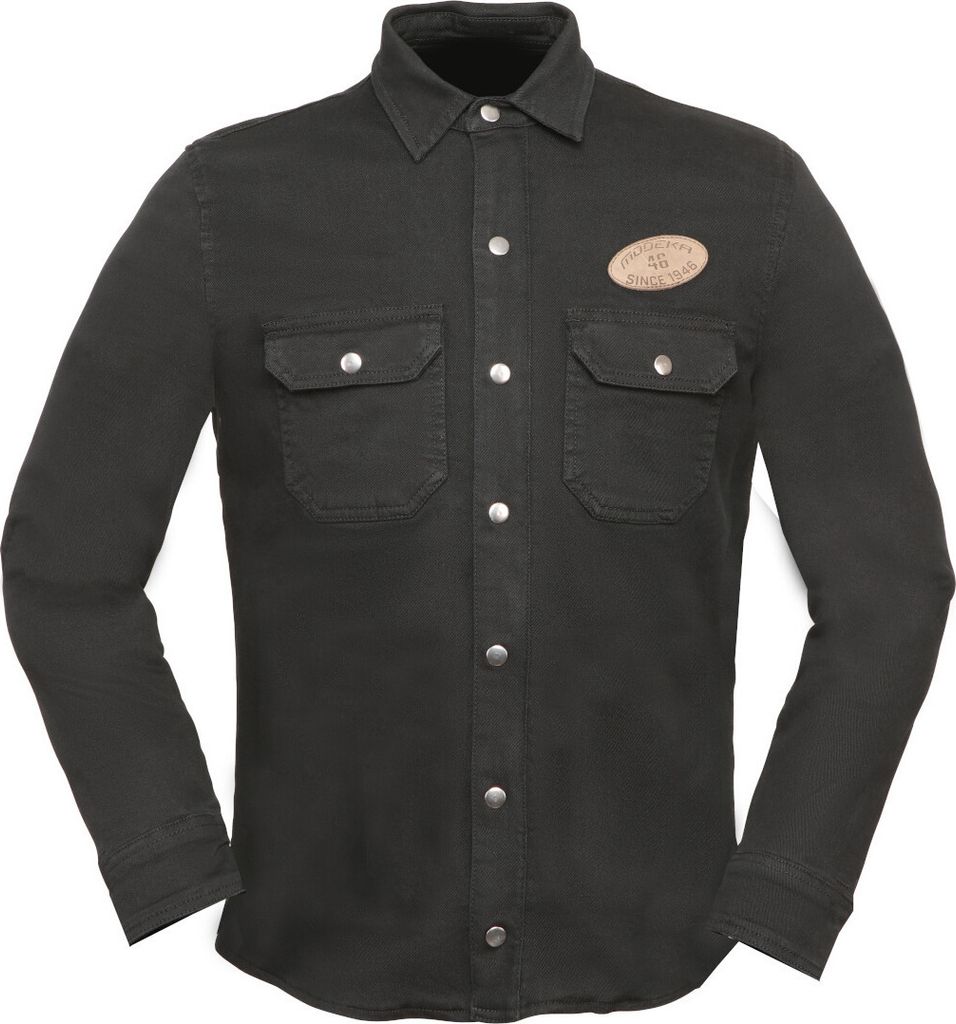 Modeka Oliwer Motorradhemd, schwarz, XL