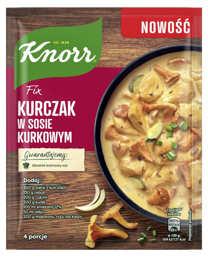Knorr Fix Kurczak w sosie kurkowym 43g Zdjęcie produktu 