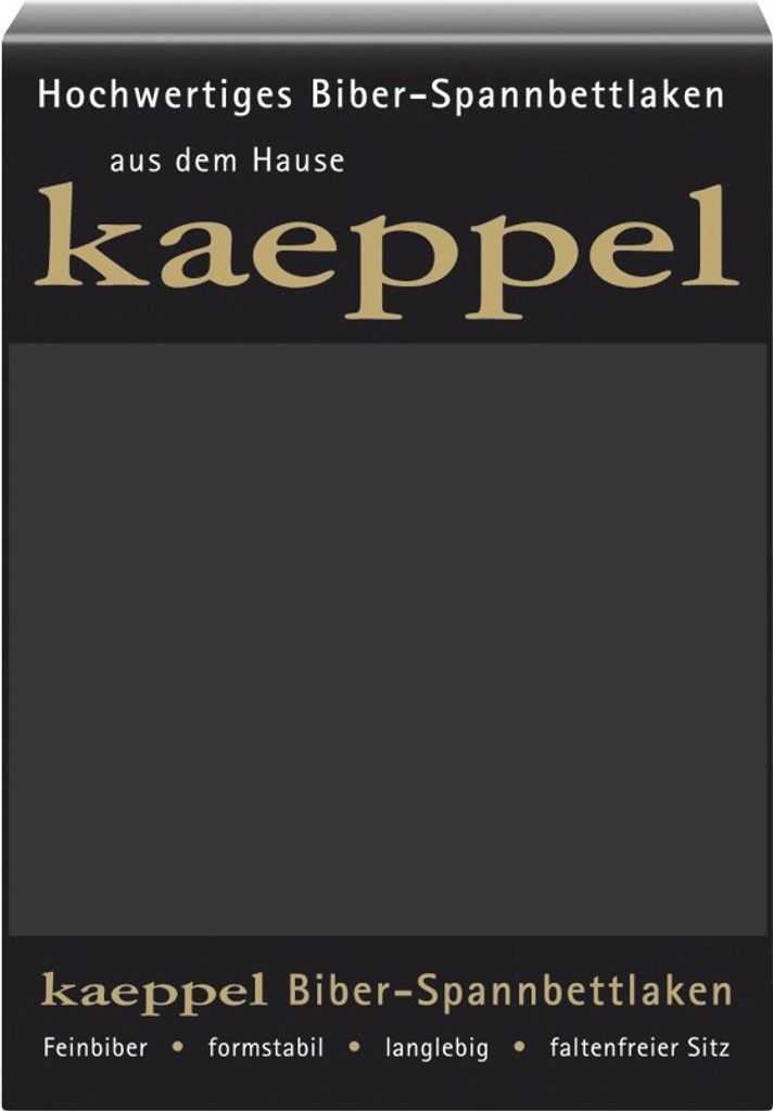 Kaeppel Biber Bettlaken Betttuch 100 x 200 cm Spannbettlaken 14 Farben Uni, Farbe:Anthrazit