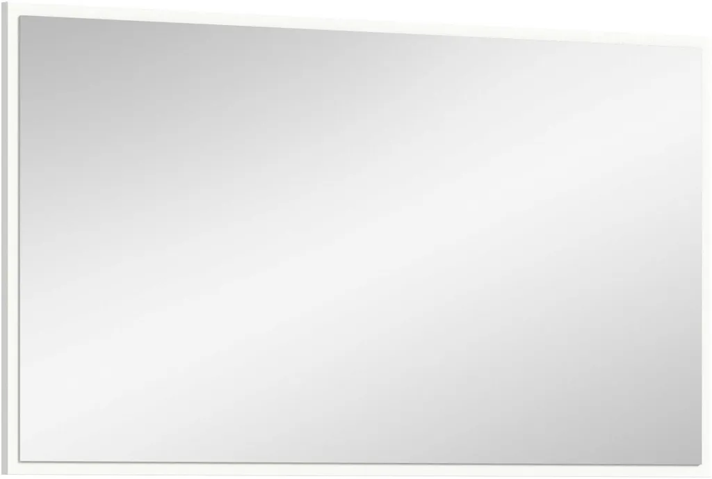 Grand miroir mural rectangulaire 92x52 cm ProjektX cadre blanc chic