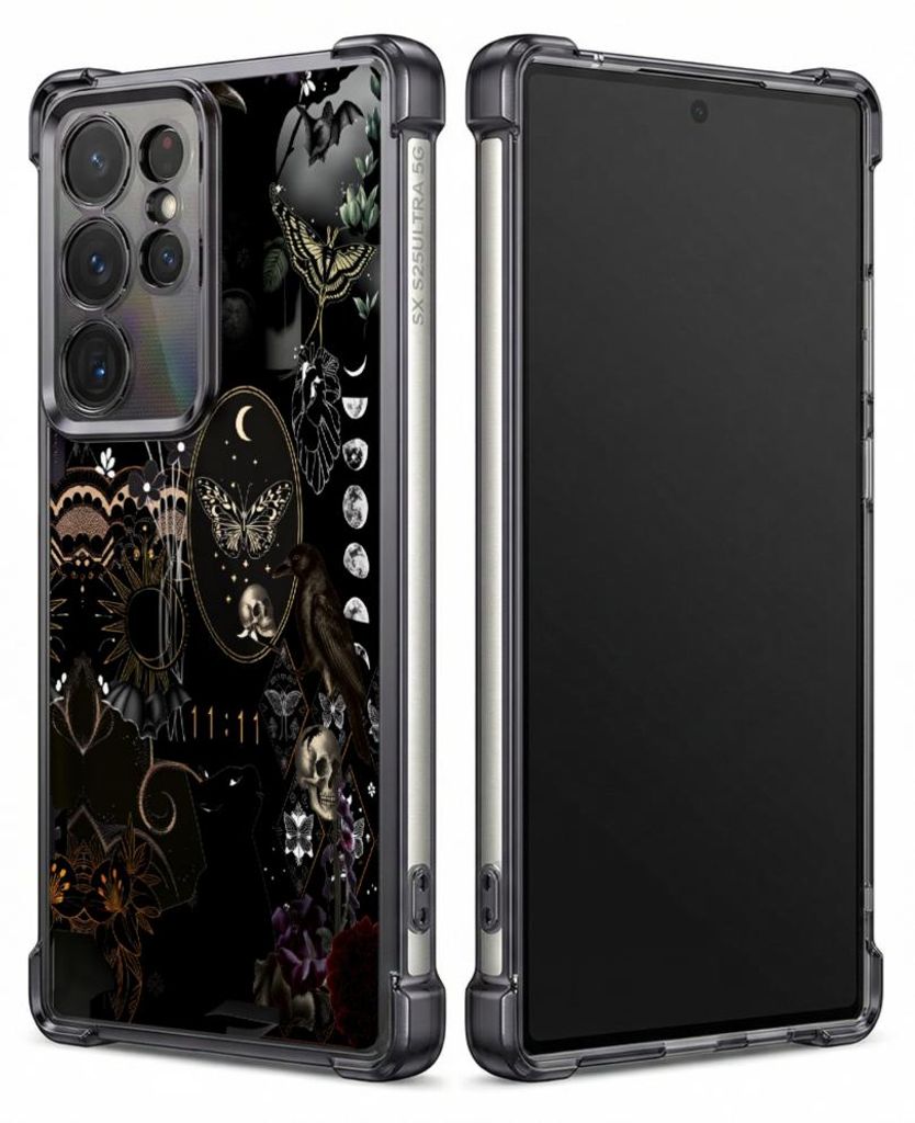 Personalisierte Hülle mit Bild für Samsung Galaxy S26 Ultra Elektroplattiert TPU Stoßdämpfer Handyhülle mit Dark Fantasy Art Design