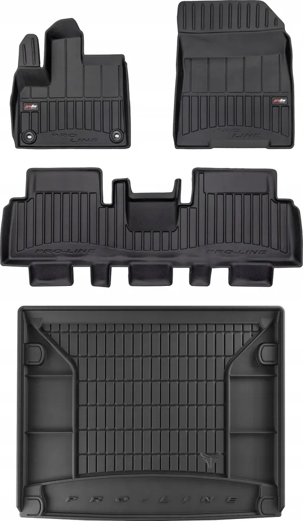 Set Tappetini 3D Professionali per Peugeot Rifter 2018+ in Gomma