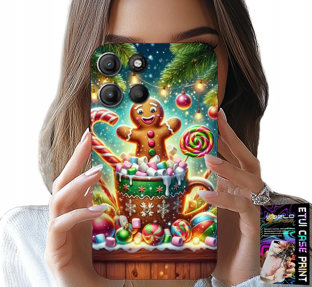 Custodia Moto G15 per Bambini e Famiglie - Natale Pan di Zenzero