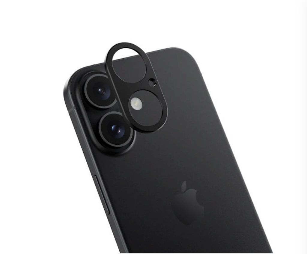SwitchEasy LenShield Aluminium-Kameraobjektivschutz für iPhone 16/16 Plus, Schwarz