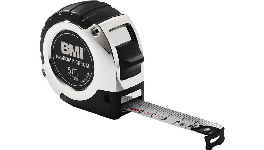 Taschenrollbandmaß chrom L.2m B.16mm mm/cm EG II Ku.Automatic BMI