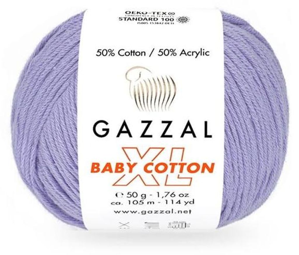 Gazzal Baby Baumwolle XL Violet, Weiche 50% Baumwolle, Produktbild 