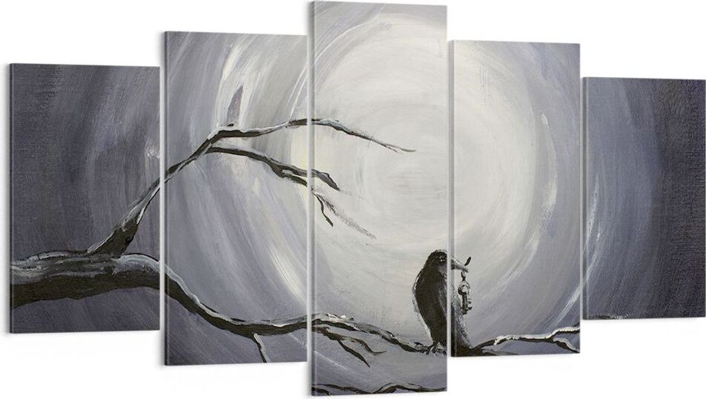 Bild auf Leinwand - Leinwandbild - Vogel Baum modern - Produktbild 