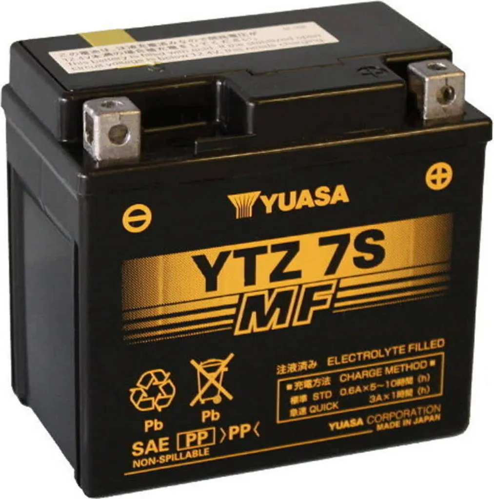 Batteria Yuasa YTZ7S 12V 6Ah | Pronto Uso Sigillata per Moto/Scooter