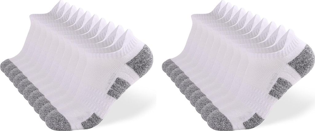 10er-Pack Laufsocken für Herren und Damen, atmungsaktiv, gepolstert, athletischer Knöchel, niedriger Schnitt, Outdoor-Sport, Wandern