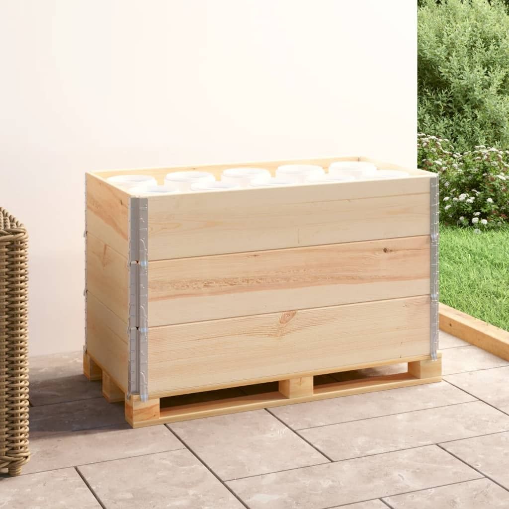 The Living Store Paletten-Aufsatzrahmen 3 Stk. 50×100 cm Kiefer Massivholz