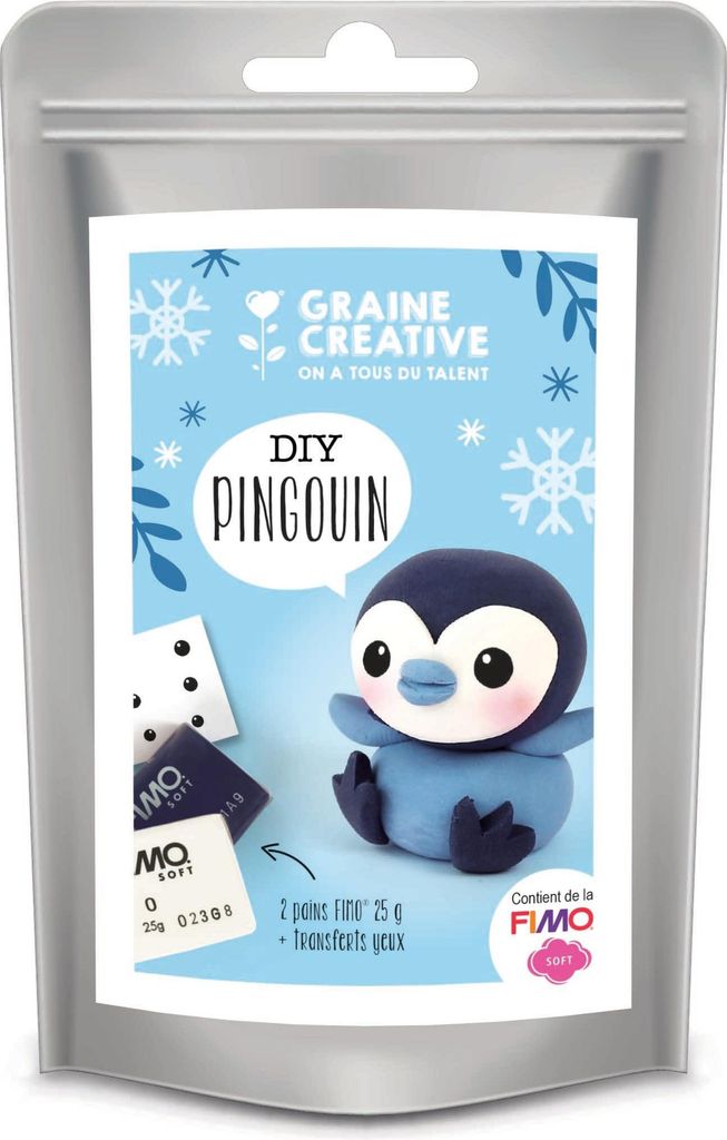Graine Creative Polymer Clay Spielset - Fimo Soft Pinguin kreativ