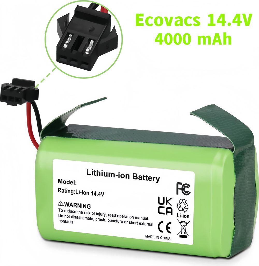 14.4V 4000mAh Ersatzakku für Ecovacs Deebot N79 N79S DN622, Produktbild 