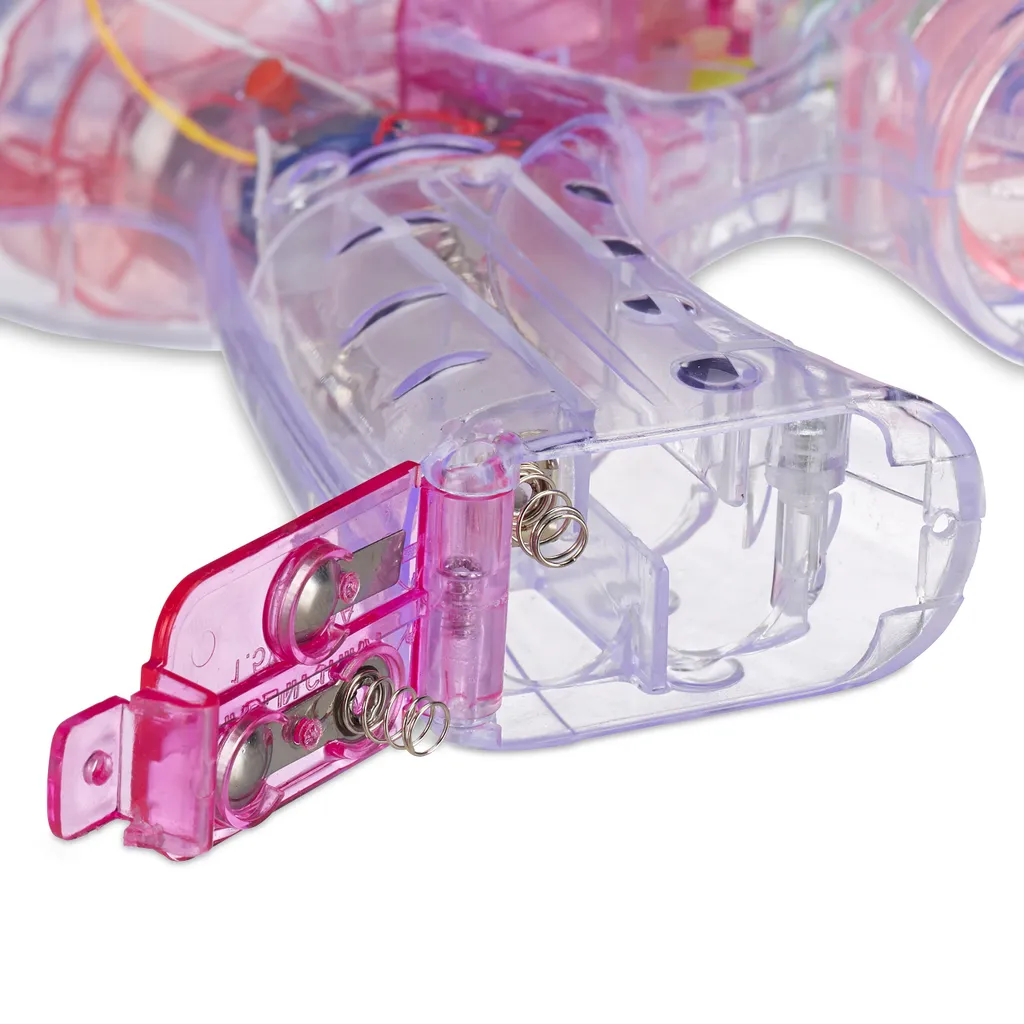 Pistolet à bulles automatique transparent avec éclairage LED multicolore - 7