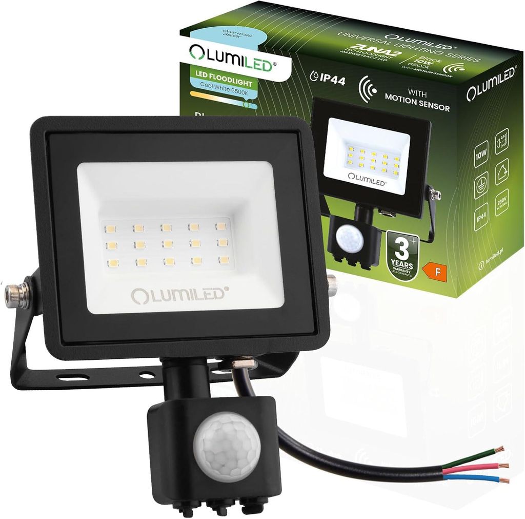 LUMILED LED Strahler 10W Außenstrahler 900Lm Fluter Strahler für Außen IP44 spritzwasserdicht 6500K Kaltweiß Scheinwerfer Flutlichter Bewegungs...