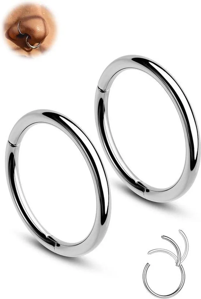 Piercing d'oreille anti-allergie en titane pur pour peaux sensibles x2