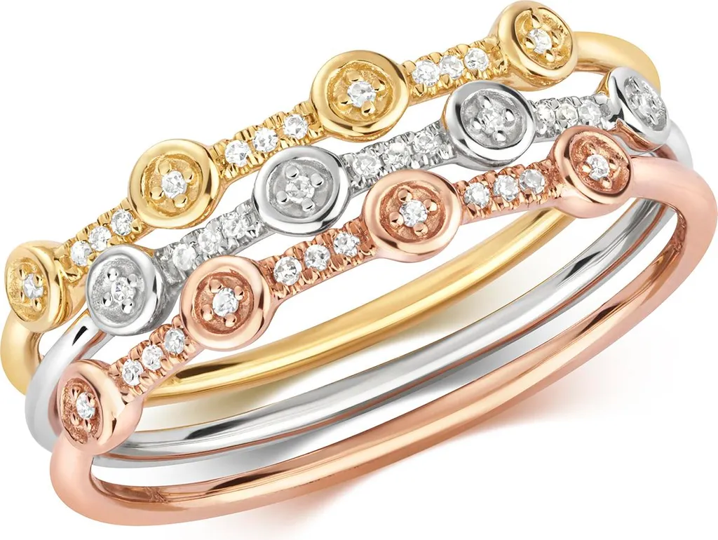 Bague Or et Diamant Femme pour Mariage ou Fiançailles - Or 3 Couleurs 51