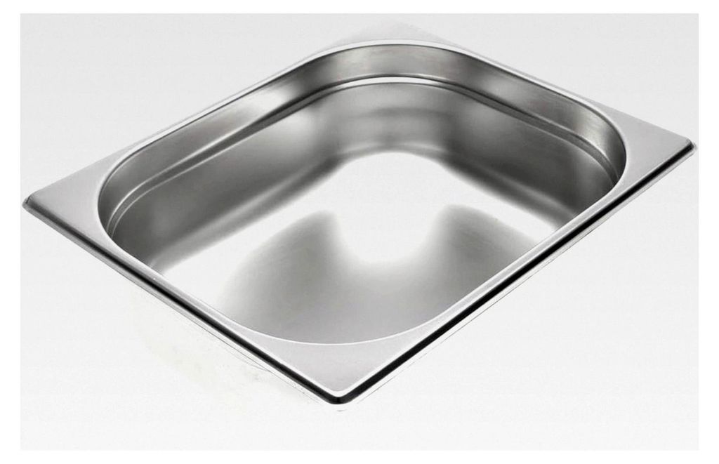 GN Behälter 1/2 Edelstahl - Höhe 100 mm - lebensmittelecht und hitzebeständig