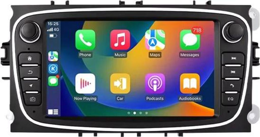 Autoradio mit Bluetooth und CarPlay – für Ford Focus, S-Max, Mondeo, Galaxy, C-Max, Kuga – kompatibel mit Apple und Android – Stereoanlage ...