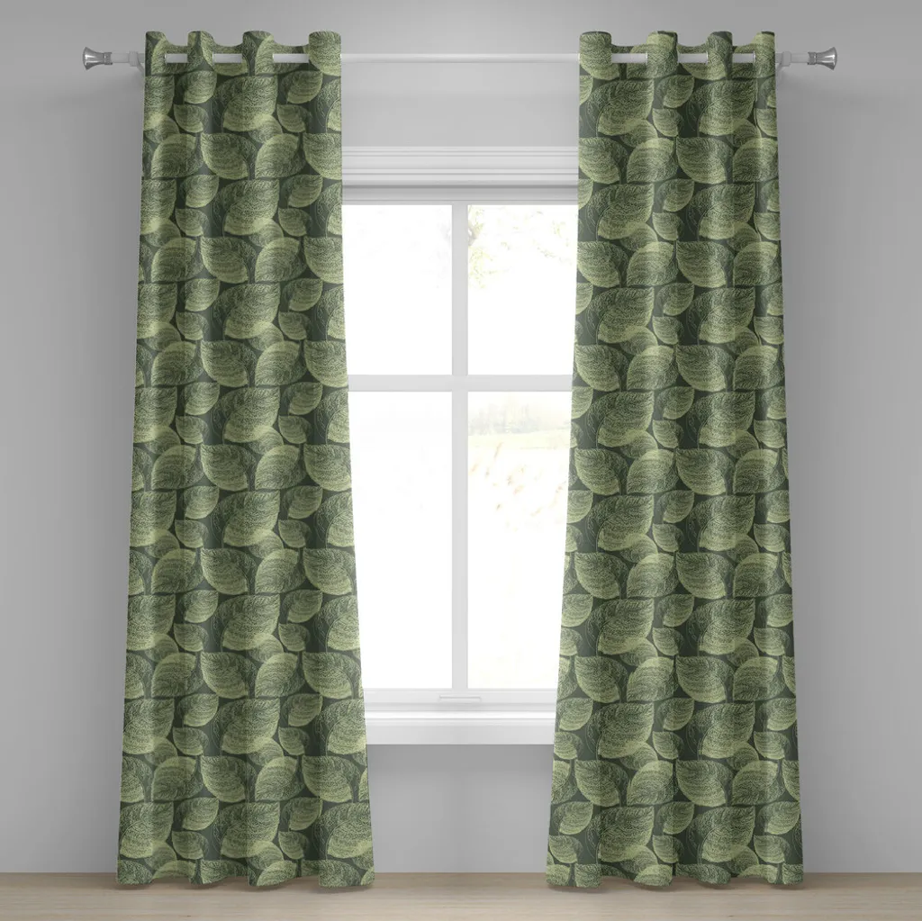 Rideau occultant léger vert réséda 280x245cm pour intimité et design