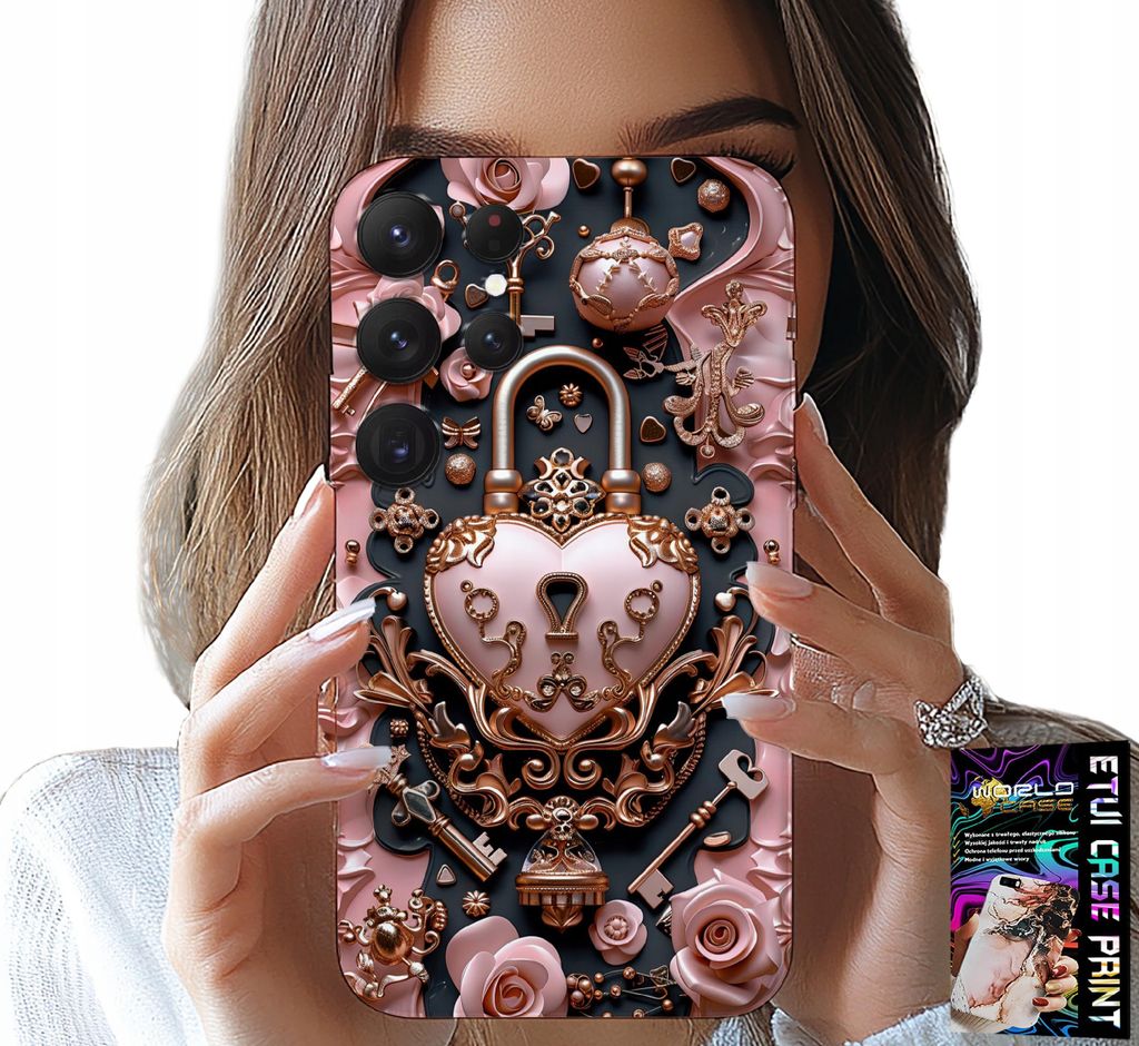 Hülle Für Samsung Galaxy S25 Ultra - Feminine, Trendige Designs, Vorhängeschloss Herz Rose