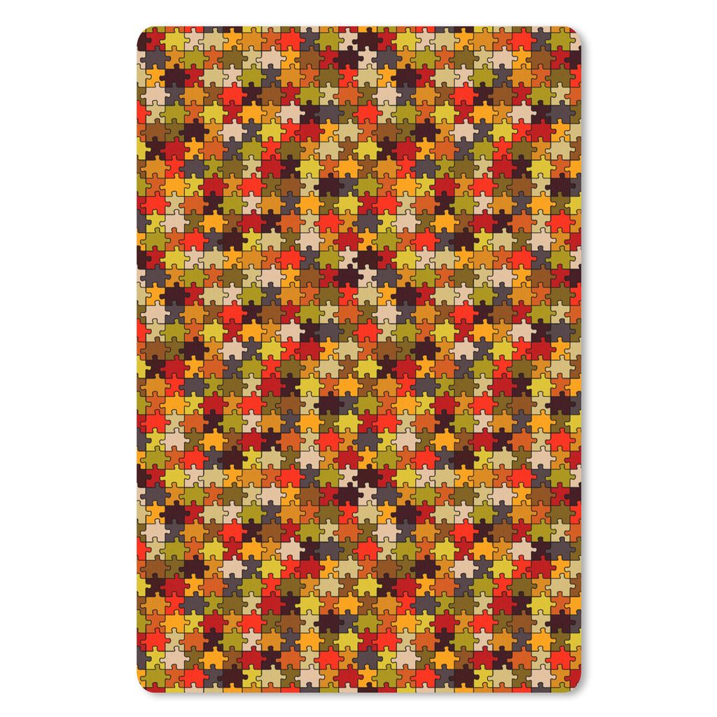 MuchoWow Mauspad Mousepad Puzzle - Muster - Herbst 40x60 cm - Mousepads - Maus Mat - Pad - Mausunterlage - Schreibtisch Accesoire