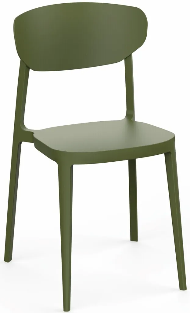 Fauteuil de jardin MARE empilable olive - Mobilier extérieur design pro