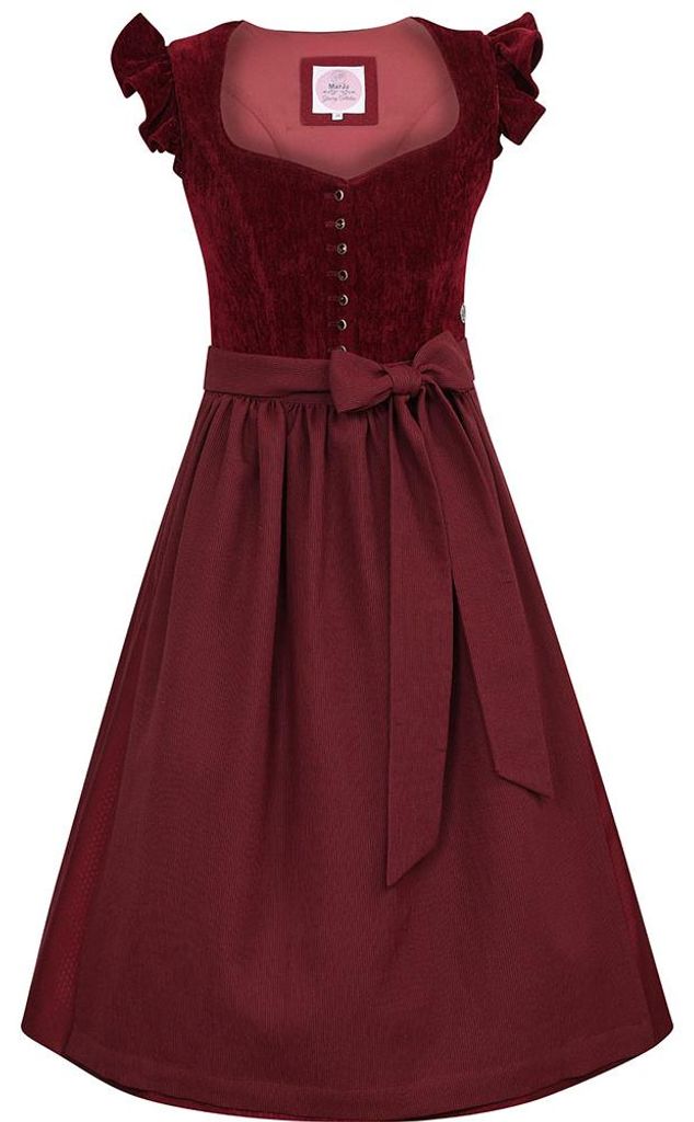 Dirndl Hochwinkel 70cm Länge wine 38 Produktbild 