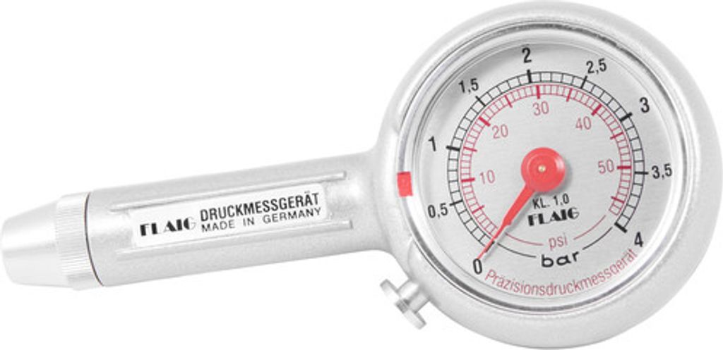 Flaig Reifendruckmesser 0-4 bar ? Qualität Germany - Präziser Luftdruckprüfer mit Geradansch