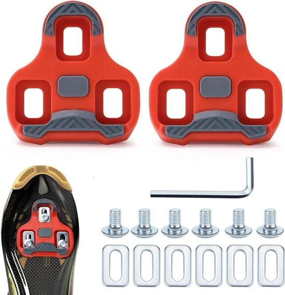 Cales de vélo 9° contre les douleurs aux genoux compatibles système Keo