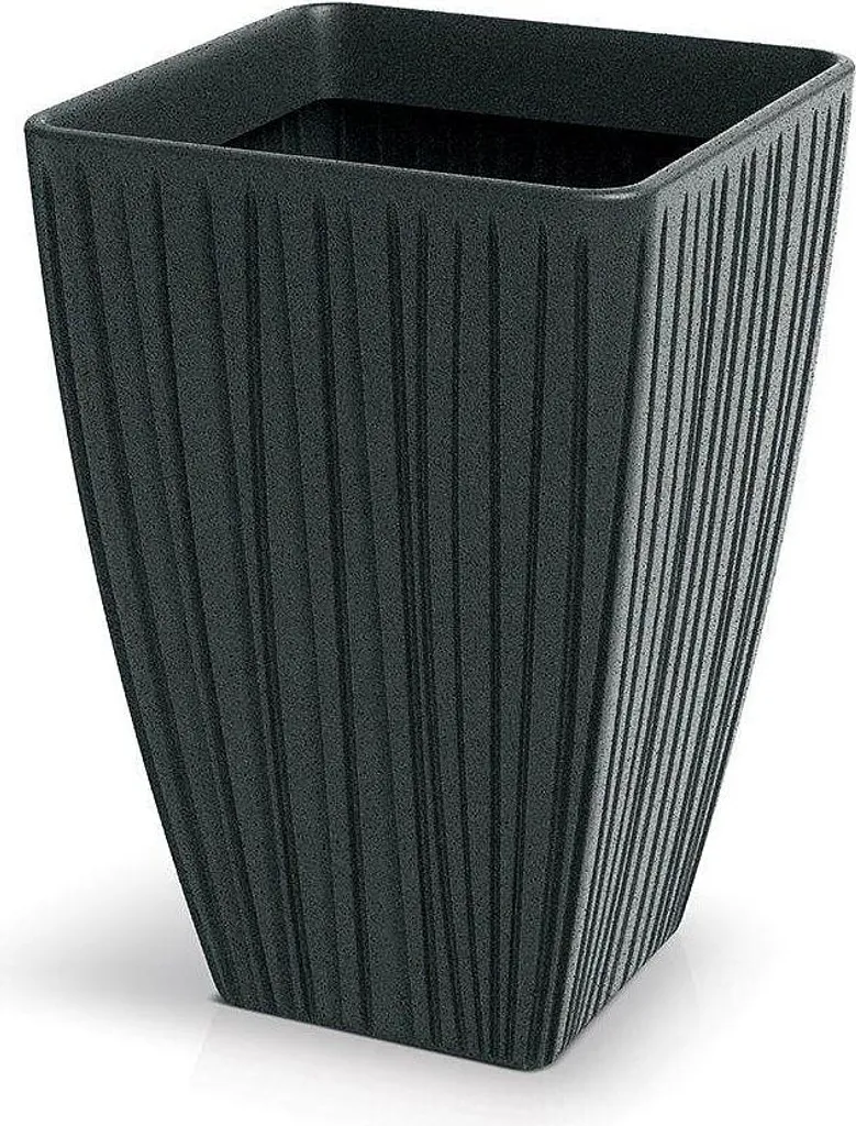 Pot de fleurs FERO SQUARE HIGH 40 cm - Finition coloris Plomb élégant