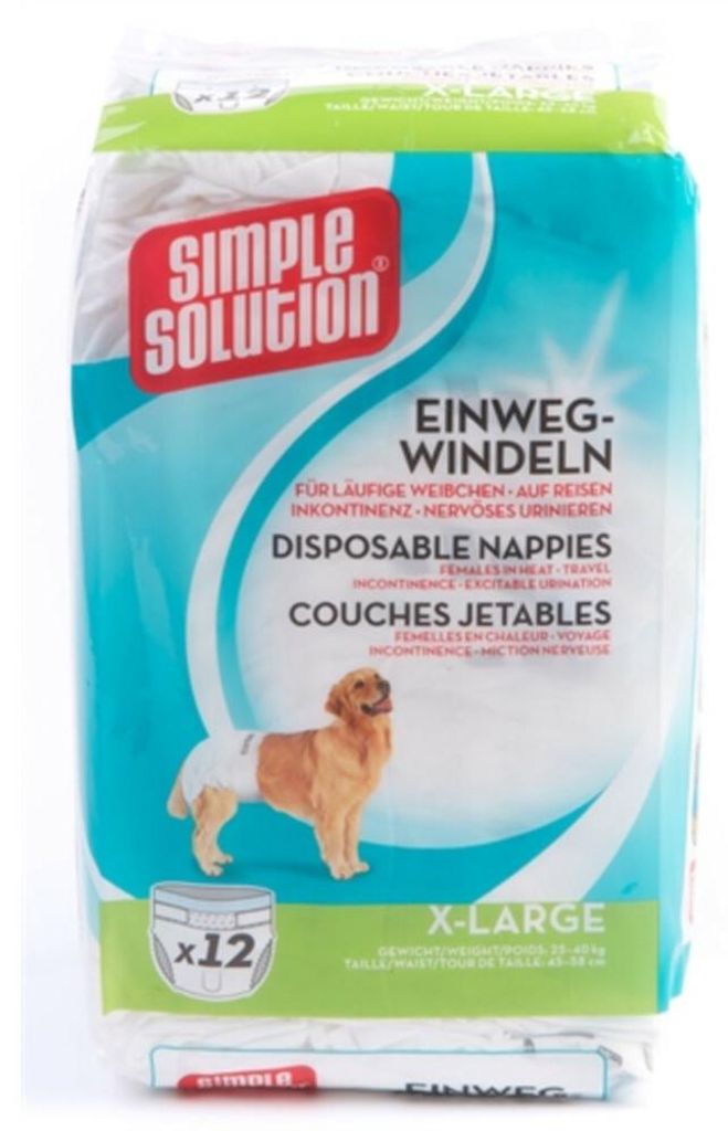 Simple solution Hondenluiers 45-58 cm wit maat XL 12 stuks Productafbeelding 