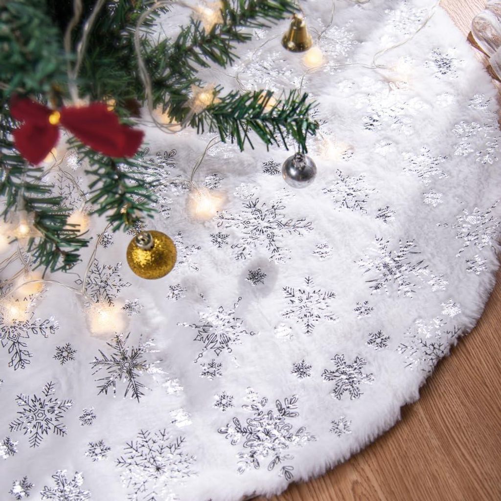 Weihnachtsbaum Decke Christbaumdecke 90 cm, Gro? Kunstfell Produktbild 