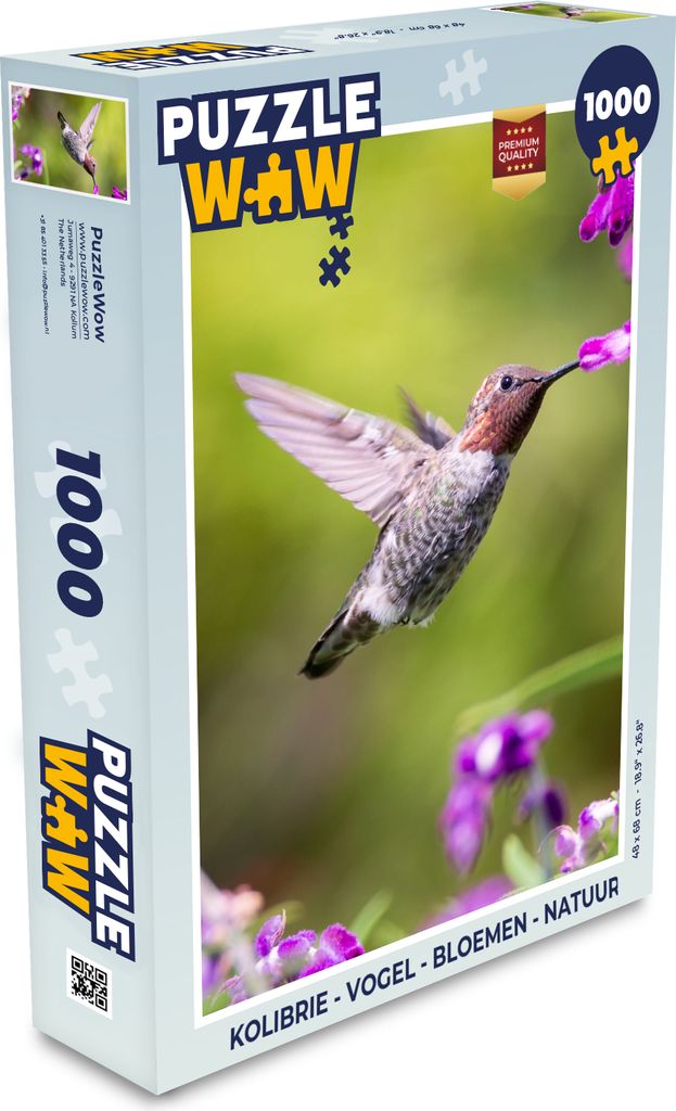 MuchoWow Puzzle 1000 Teile Kolibri - Vogel - Natur - Spielzeug - Alt und Jung - Spiele - Puzzeln
