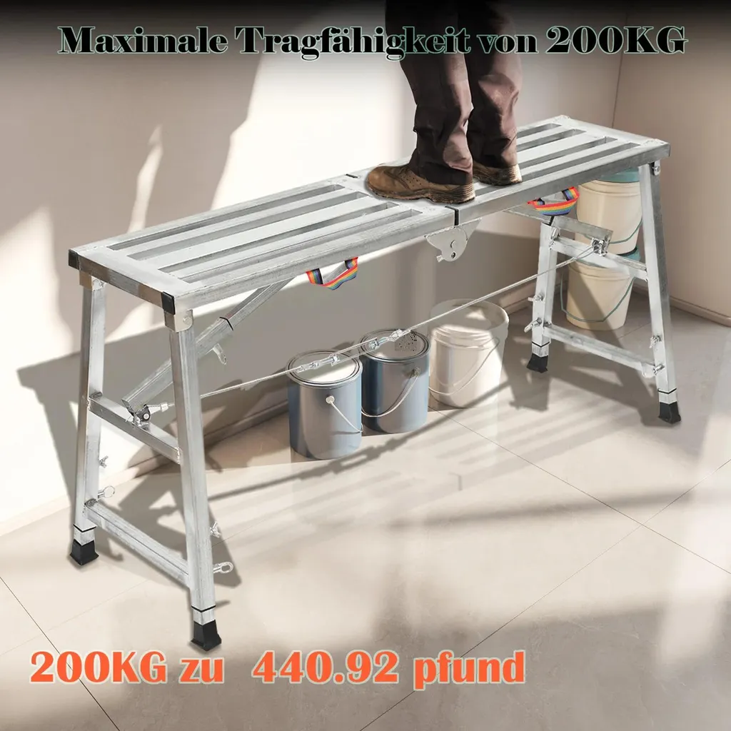 Échelle en aluminium robuste et légère modèle double pour construction
