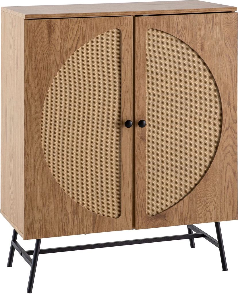 Príborník 80x103x39 cm highboard dub Imitácia s ratanovým Obrázok produktu 
