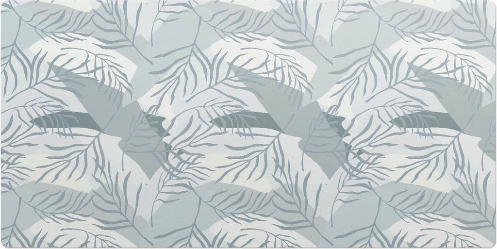 Blätter In Pastelltönen– Schreibtischunterlage – Schreibtisch Tischunterlage – 90x45 cm – Unterlage Groß Schreibtischmatte