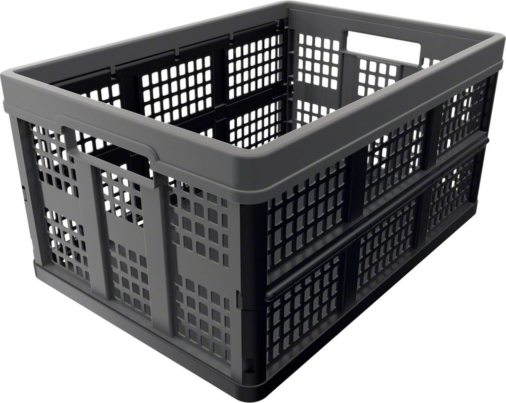 Clax Klappkiste – grau Grau 38 cm x 54 cm x 27 cm - Grau - Polypropylene (PP) - 2050049