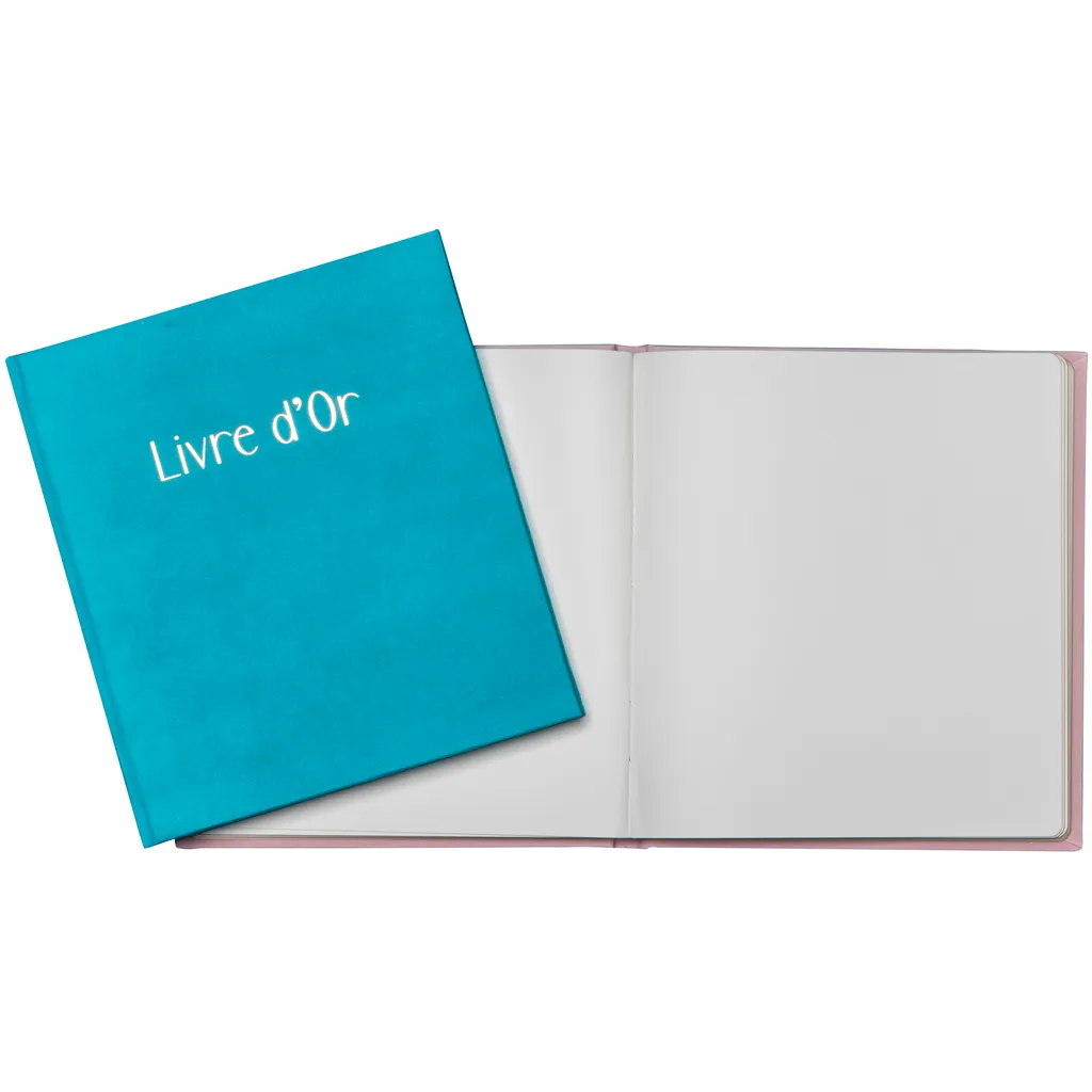Livre d'or robuste tranche or Exacompta 389E pour messages durables - 3