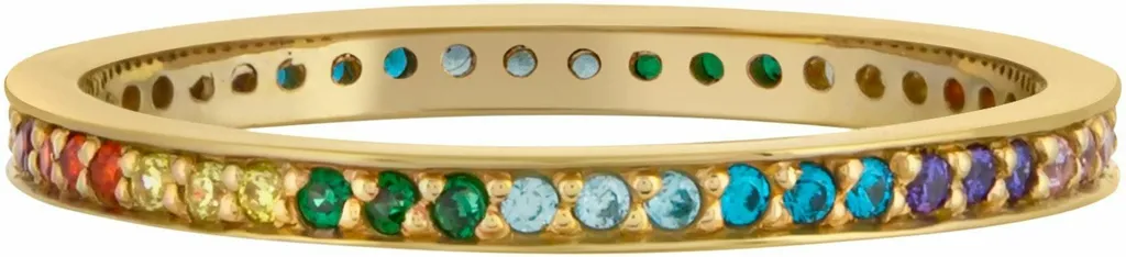 Offerta Anello Cai Argento 925 Oro e Zirconi Colorati Arcobaleno - Prezzo