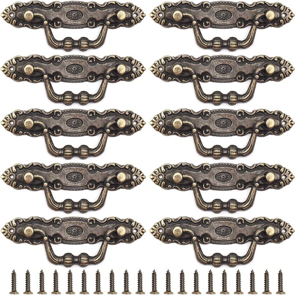 Möbelknopf Antik Möbel,RoadLoo10 Stücke Griffe Schrank Pull Griff Bronze Knopf Möbelgriffe Antik Schubladen Vintage Küchenschrank Kleiderschra...