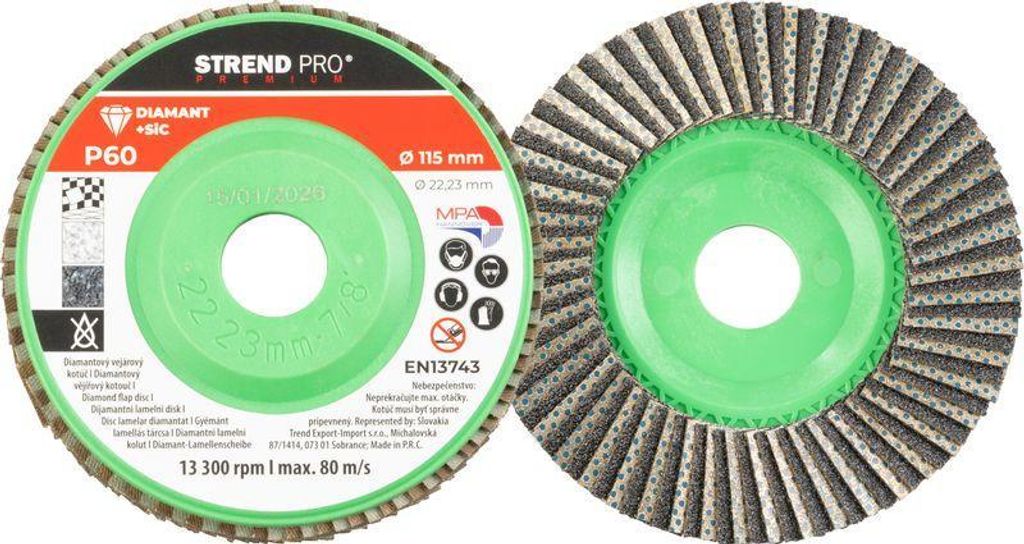 Scheibe Strend Pro, 115 x 22 mm, Schleif, P60 Produktbild 