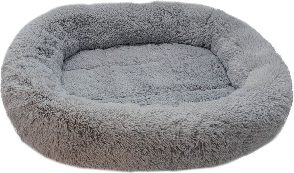 Nobby Matte mit Rand oval Classic "BIAN" hellgrau L x B x H: 68 x 48 x 8 cm