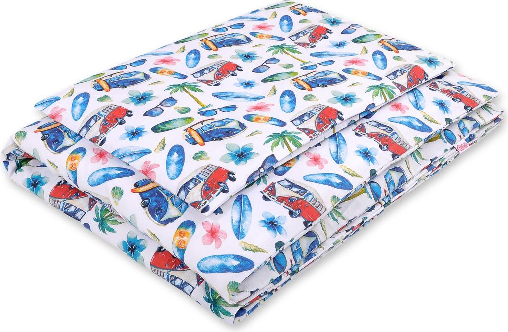 Kinderbettwäsche 2-teilig Baumwolle 120x90 cm - - Busse